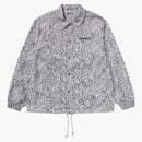 Bape Wild Leopard Pattern Coach Jacket Gray