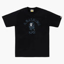 Bape Wild Leopard Pattern College Tee Black/navy