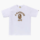 Bape Wild Leopard Pattern College Tee White/beige