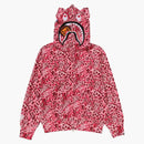 Bape Wild Leopard Pattern Milo Shark Full Zip Hoodie Pink