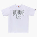 Bape Wild Leopard Pattern Nyc Logo Tee White/grey
