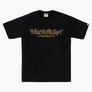 Bape Wild Leopard Pattern Primitive Logo Tee Black