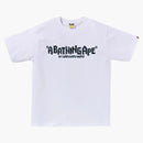 Bape Wild Leopard Pattern Primitive Logo Tee White