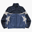 Bape Wild Leopard Pattern Relaxed Fit Track Jacket Blue