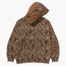 Bape Wild Leopard Pattern Shark Relaxed Fit Full Zip Hoodie Beige