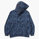 Bape Wild Leopard Pattern Shark Relaxed Fit Full Zip Hoodie Navy