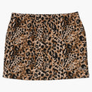 Bape Wild Leopard Pattern Sweat Skirt Beige