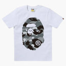 Bape Women's 1st Camo Big Ape Head Tea White/Grey