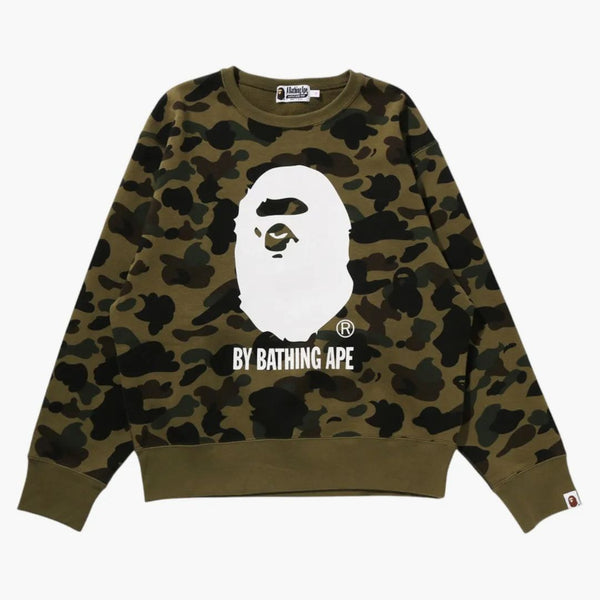 BAPE Dámská 1. kamba od koupání opice Crewneck mikina zelená