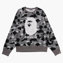 Bape Women's 1st Camo by Bathing Ape Crewneck Sweatshirt Gray
