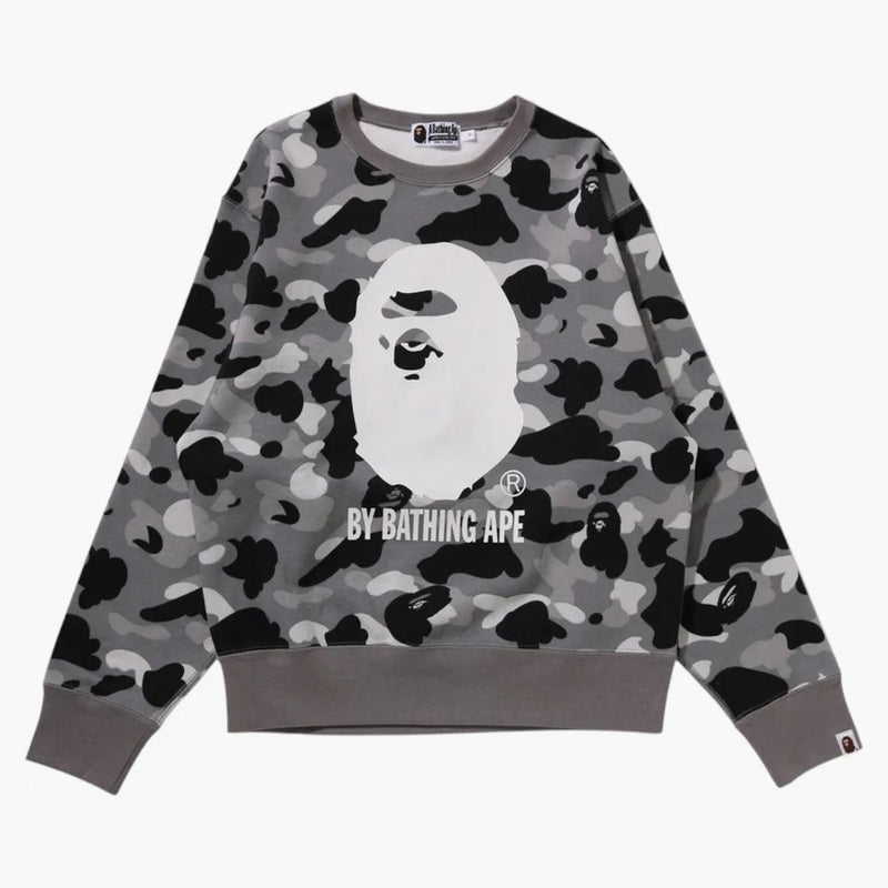 BAPE Dámská 1. kamba od koupání opice Crewneck mikina šedá
