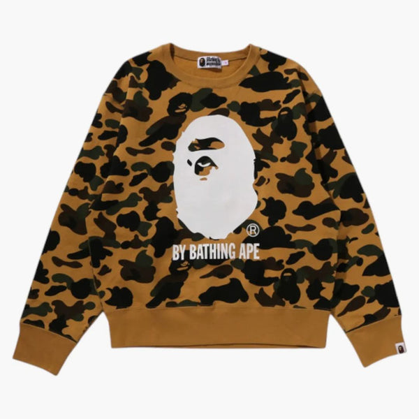 BAPE Dámská 1. kamba koupajícím lidoopy Crewneck mikina žlutá