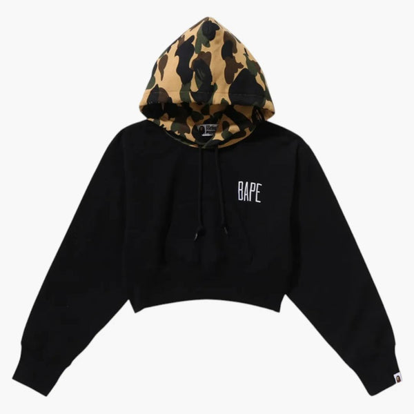 BAPE Dámská 1. kamiona oříznutá svetr mikina černá