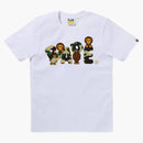 Bape Women's 1st Camo Milo Bape Logo Tee White/yellow