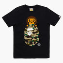 Bape Women's 1st Camo Milo On Ape Head Tee Black/yellow