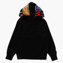 Bape Women's 1st Camo Shark Full Zip Double Hoodie Black