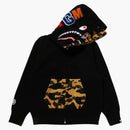 Bape Women's 1st Camo Shark Full Zip Double Hoodie Black