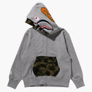 BAPE Women's 1st Camo Shark Full Zip Double Hoodie Grey