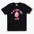 Bape Women's Abc Camo College Tee Black Pink