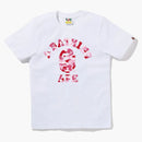 Bape Women's ABC Camo College Tee White Pink