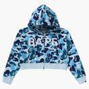 Bape Women's ABC Camo Full Zip Hoodie Blue