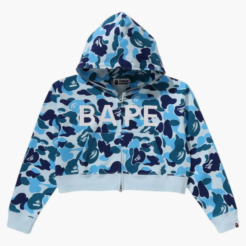 Bape Women's ABC Camo Full Zip Hoodie Blue