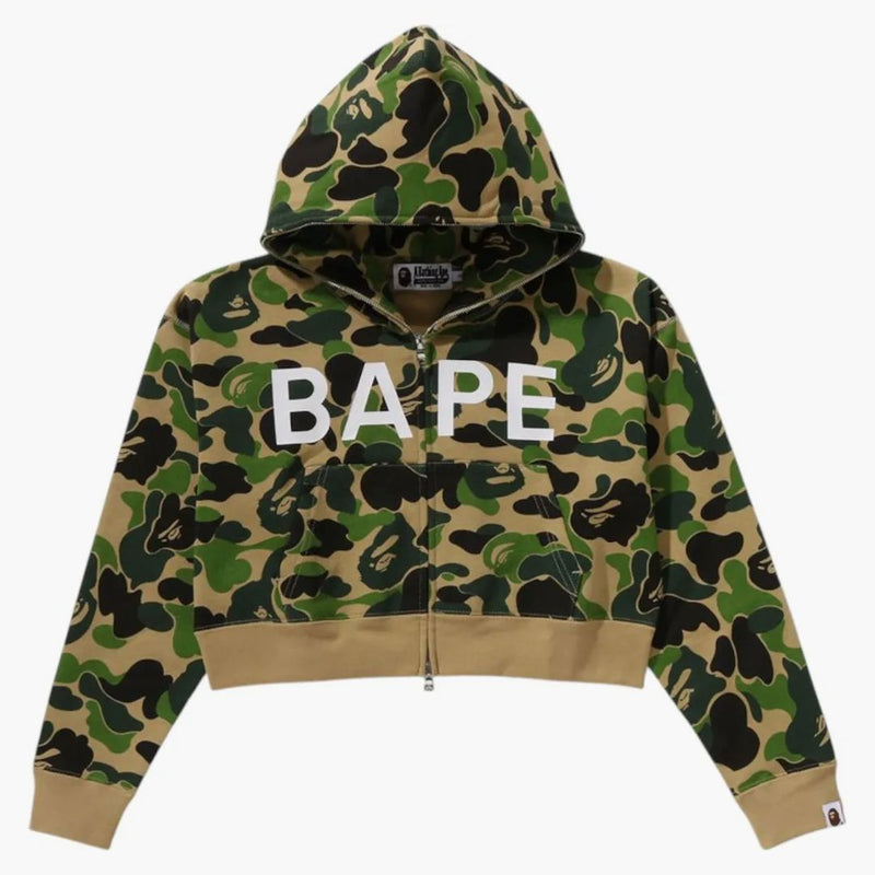Bape Women's ABC Camo Full Zip Hoodie Green