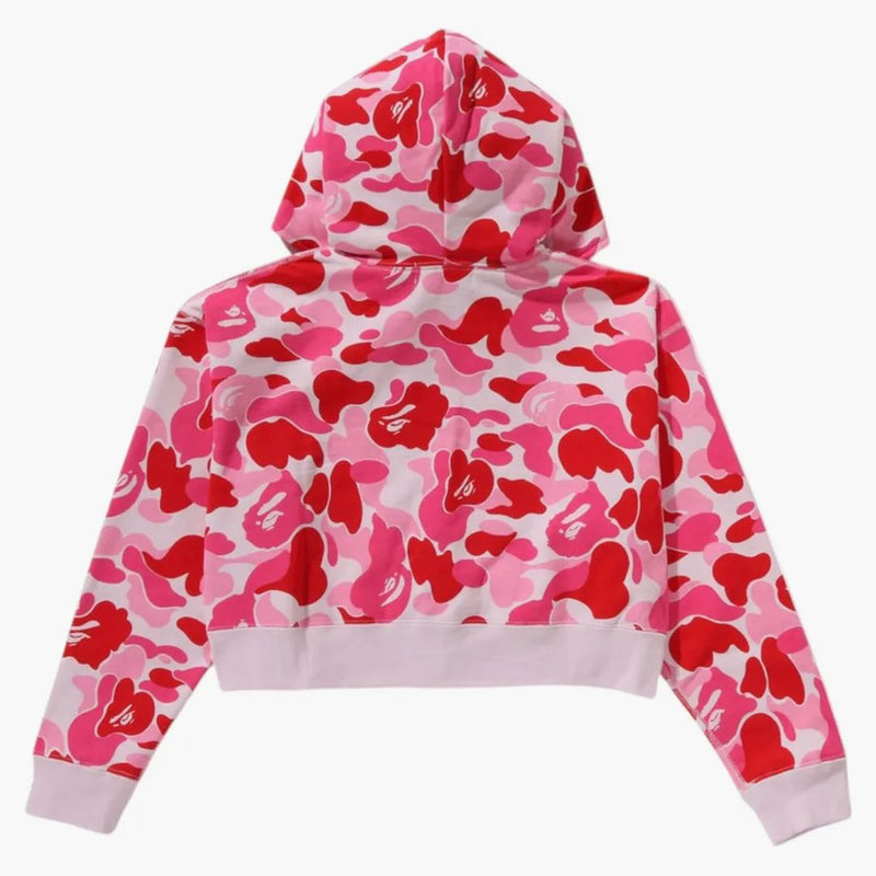 BAPE DENSKÁ ABC CAMO FULL ZIP Hoodie Pink