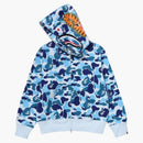 Bape Women's ABC Camo Shark Full Zip Hoodie Blue
