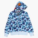 Bape Women's ABC Camo Shark Full Zip Hoodie Blue