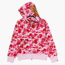 Bape Women's ABC Camo Shark Full Zip Holdie Pink
