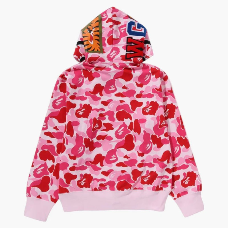 BAPE DENSE DENS ABC CAMO SHARK PLUPNÍ ZIP Hoodie Pink