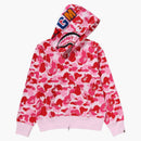 Bape Women's ABC Camo Shark Full Zip Holdie Pink