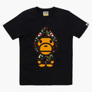 Bape Women's Abc Camo Shark Hoodie Milo Tee Black/green