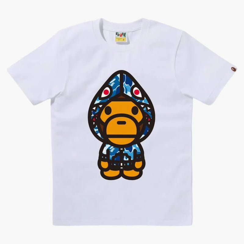 Bape Women's ABC Camo Shark Shark Hoodie Milo Tee White/Blue