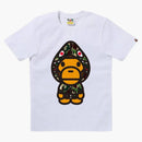 Bape Women's ABC Camo Shark Hoodie Milo Tee White/Green