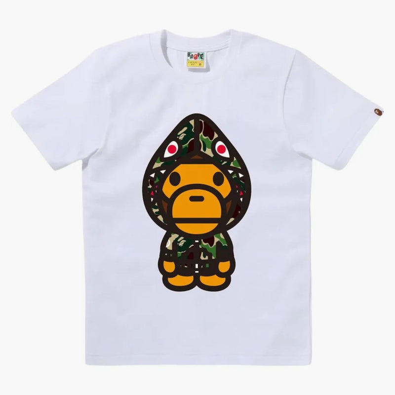 Bape Women's ABC Camo Shark Shark Hoodie Milo Tee White/Green