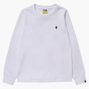 Bape Women's Ape Head One Point L/S Tee White