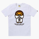 Bape Women's Baby Milo College Tee White