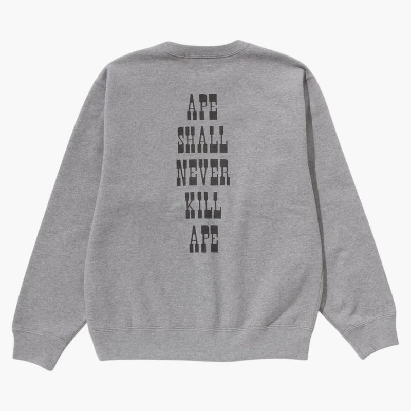BAPE Dámské dítě Milo Crewneck mikina šedá