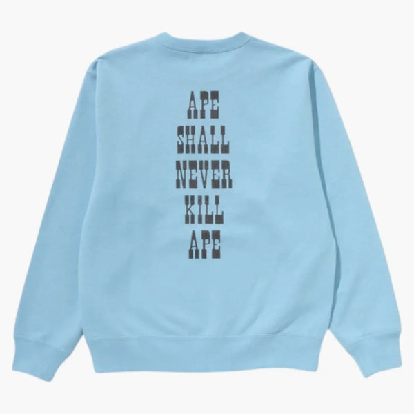 BAPE Dámské dítě Milo Crewneck mikina Saxe