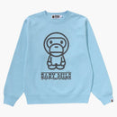 Bape Women's Baby Milo Crewneck Sweatshirt Sax