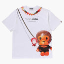 Bape Women's Baby Milo Fake Print Oversized Tea White