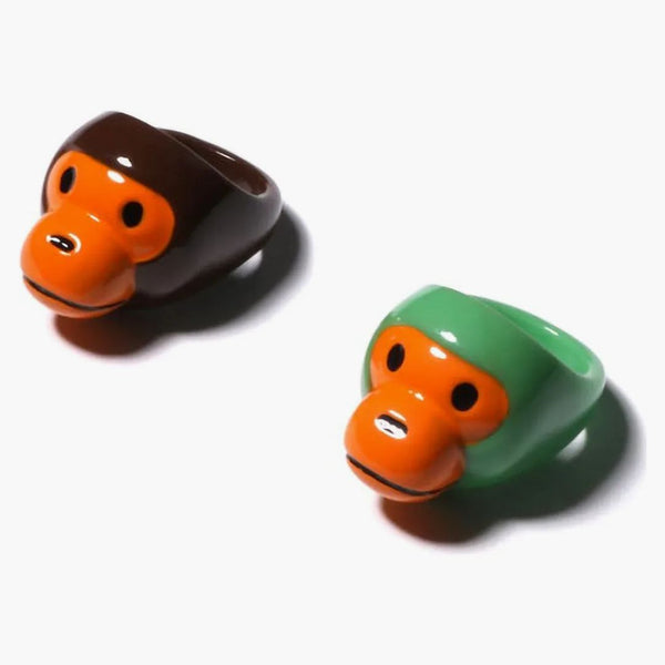 Bape Women's Baby Milo Ring Set Brown Green