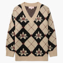 Bape Women's Checked Sweater Beige