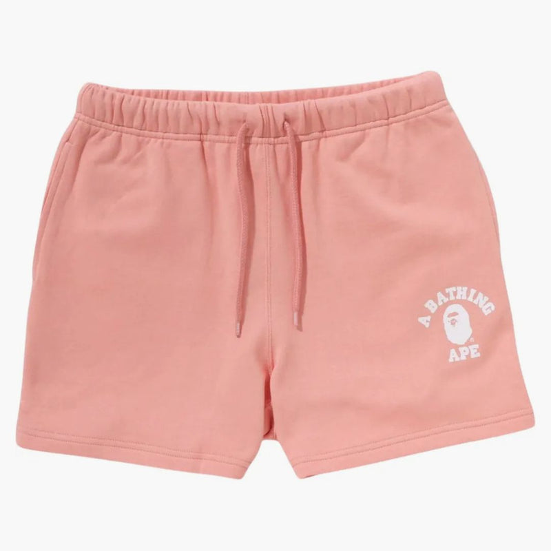 Bape Women's College Sweat Shorts Pink