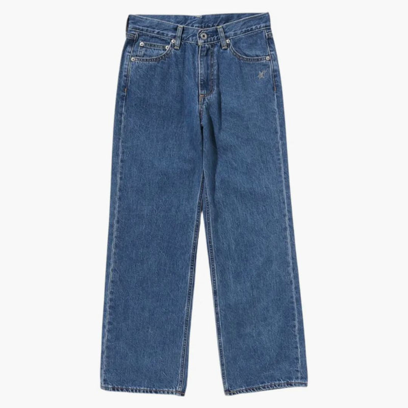 Bape Women's Crystal Ape Flare Denim Pants Blue Blue