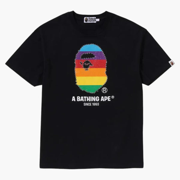 Bape Women Crystal Ape Head nadměrný čaj černá