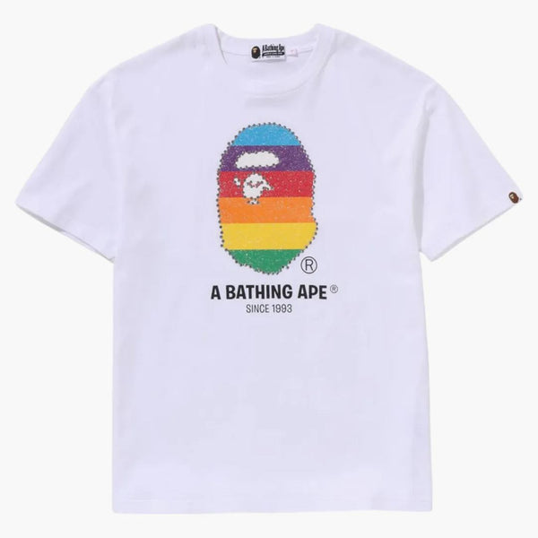 Bape Women Crystal Ape hlava nadměrný čaj bílý