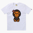 Bape Women's Crystal Stone Big Baby Lisa Tee White